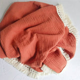 Plaid d'été orange saumon