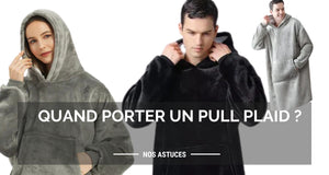 Trois personnes portant des pulls plaids qui illustrent un article expliquant à quel moment il faut porter un pull plaid