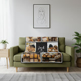 Plaid Personnalisé 6 Photos posé sur un canapé