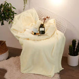 plaid polaire moelleux beige
