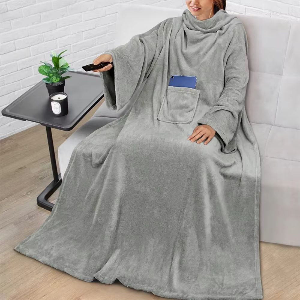 Langer karierter Pullover