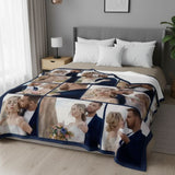 Couverture personnalisée photo sur un lit