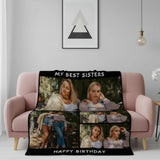 Grand plaid personnalisé sur un canapé