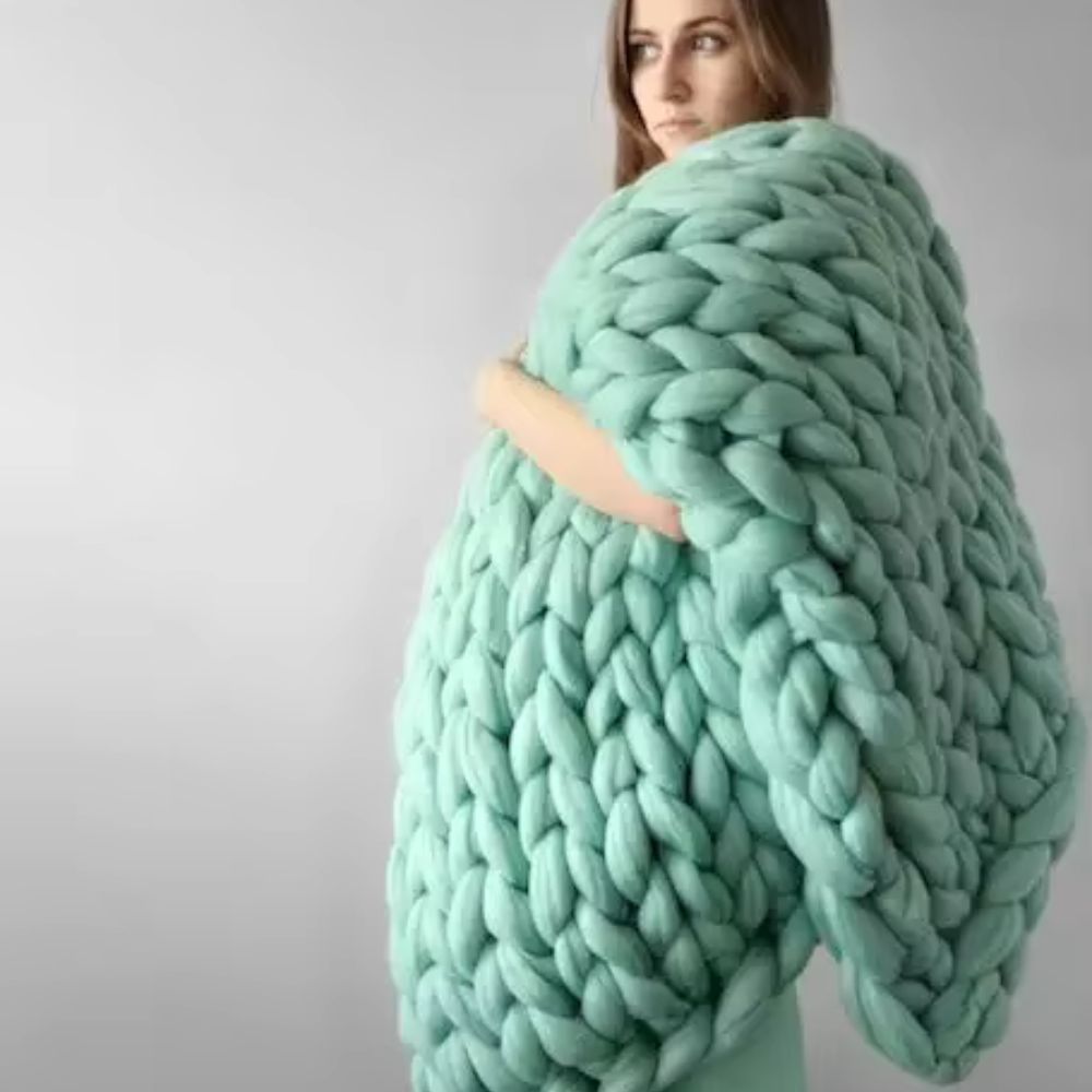 Grand plaid grosse maille