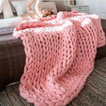Großes, grob gestricktes Plaid