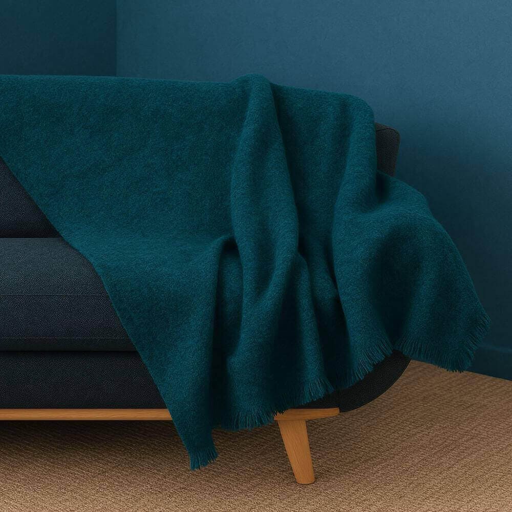 Plaid mohair France vert