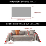 Dimensions utiles pour un plaid canapé imperméable