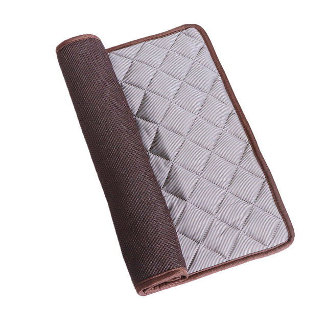 plaid impermeable chat marron