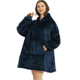 Damen-Poncho aus Fleece mit Karomuster