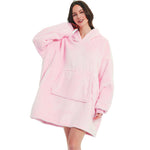 Damen-Poncho aus Fleece mit Karomuster