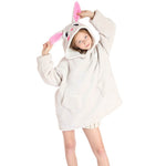 Sweat plaid enfant lapin