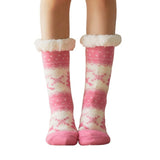 Chaussette plaid rose