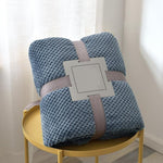 Plaid bleu gris