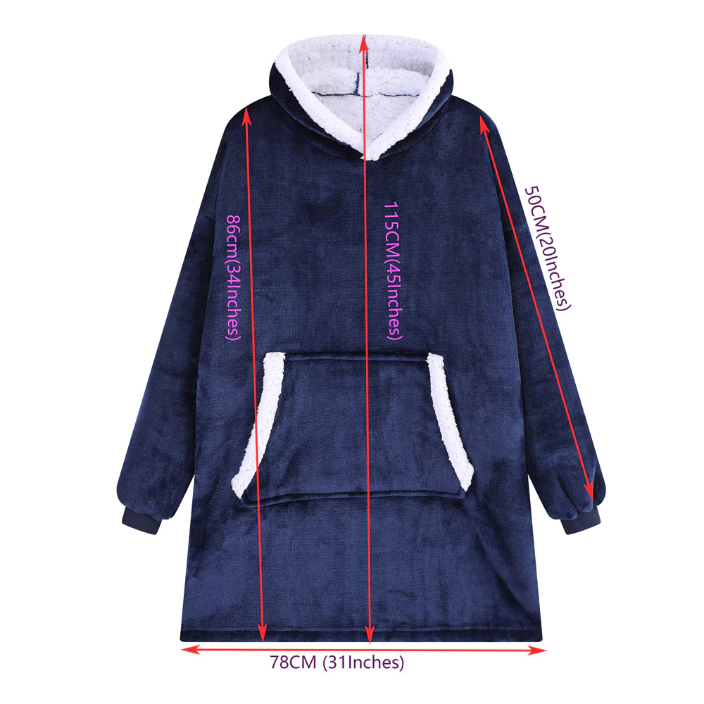 Fleece-Ponchodecke 