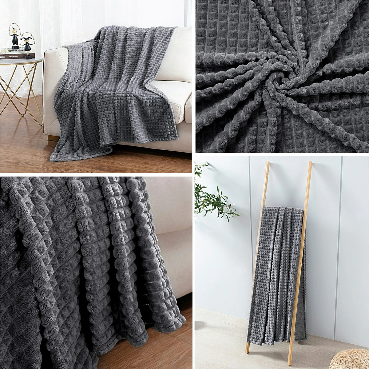 Plaid gris anthracite